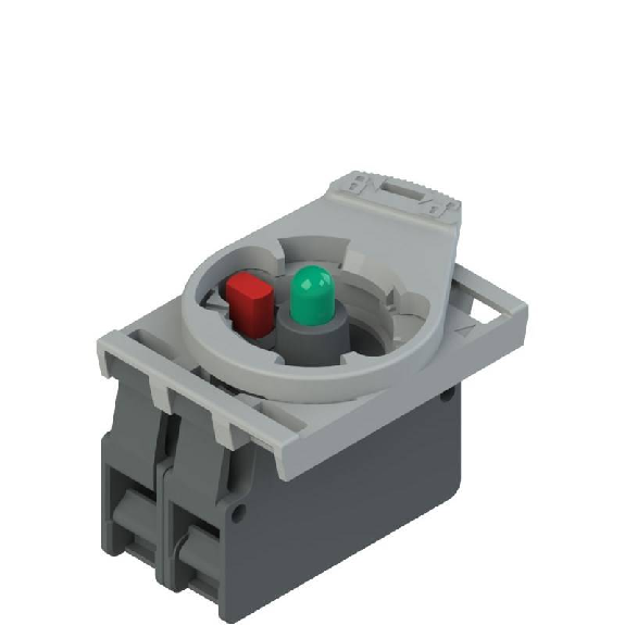 Complet: Bloc DEL vert, bloc de contact 1NC, adapteur de fixation-Lire la description