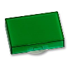 Lentille rectangulaire verte pour bouton poussoir