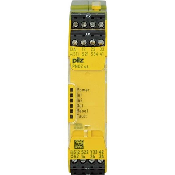 Relais de commande bimanuelle 3NO+1NF 48-240VAC/DC Relais de commande bimanuelle 3NO+1NF 48-240VAC/DC-Lire la description