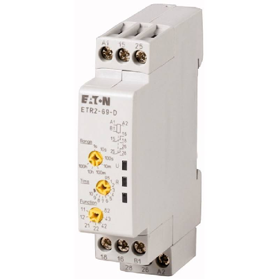 Relais temporisé multifonct. 2OF, 2W, 0,05s-100h, 24-240Vac/24-48Vdc Relais temporisé multifonct. 2OF, 2W, 0,05s-100h, 24-240Vac/24-48Vdc-Lire la description