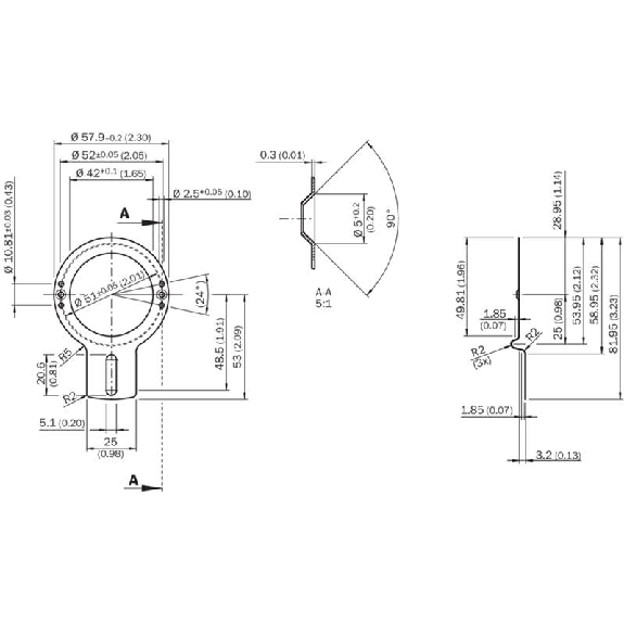 Adaptateur bride statorique, Longueur 53mm Adaptateur bride statorique, Longueur 53mm-Lire la description
