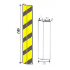 Protection dangle AMORTIFLEX Lot x10 (680x110x14mm) Noir/Jaune