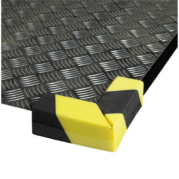 Protection d’angle AMORTIFLEX Lot x10 (300x110x14mm) Noir/Jaune-Lire la description