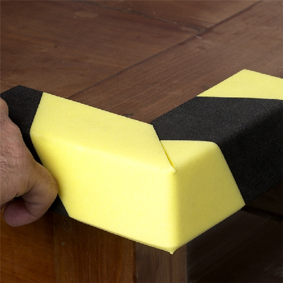 Protection d’angle AMORTIFLEX Lot x10 (300x110x14mm) Noir/Jaune-Lire la description