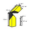 Protection d’angle AMORTIFLEX Lot x10 (300x110x14mm) Noir/Jaune