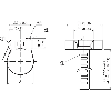 Support de fixation sur vérin cylindrique avec Ø de piston 8 à 130mm