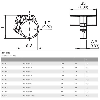 Support de fixation sur vérin cylindrique avec Ø de piston de 20mm