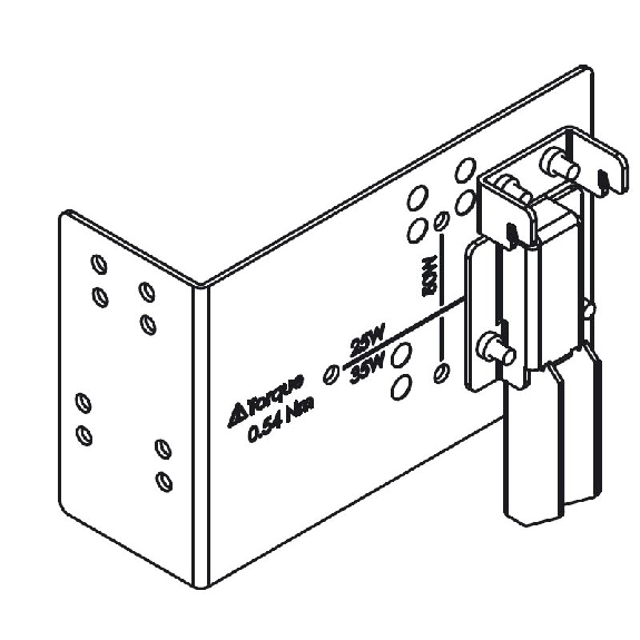 Support de montage, fixation intérieure sur rail DIN pour alim S8FS-Lire la description