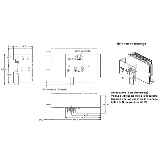 Support de montage, fixation intérieure sur rail DIN pour alim S8FS-Lire la description