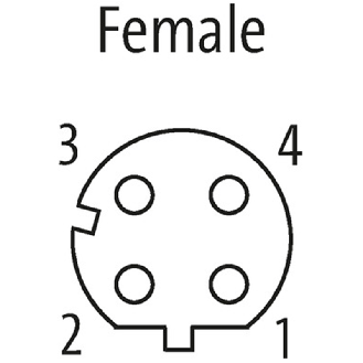 Switch 5-ports M12D (femelle), alim 1× M12A (mâle)-Lire la description