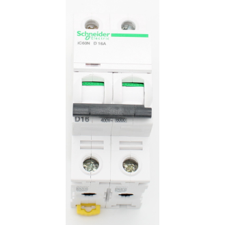 Schneider Electric - IC60N, Miniatur-Leistungsschalter, 2p, 16A, D-Kurve-Beschreibung lesen