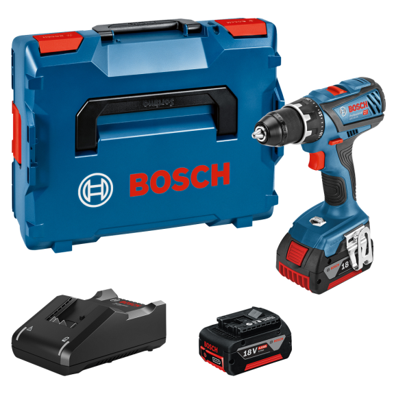 Perceuse-visseuse 18V GSR 18V-28 + 2 batteries 4Ah + chargeur + L-BOXX - BOSCH - 060186610H-Lire la description