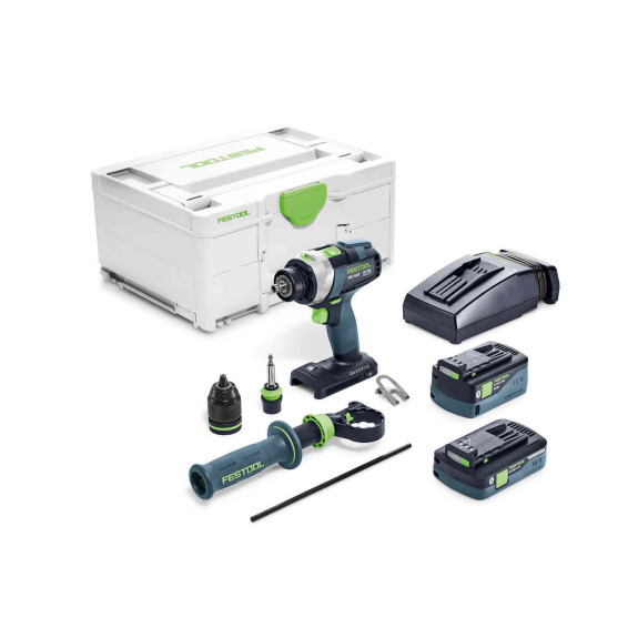 Perceuse-visseuse à percussion 18V TPC 18/4 52/4 I-Plus Quadrive + batteries + chargeur + Systainer 3  - 575605-Lire la description