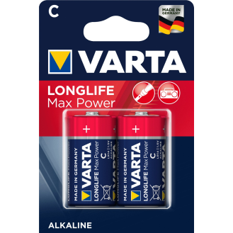 Blister de 2 piles LONGLIFE Max Power LR14 C 15V  - 4714110402-Leggi tutto