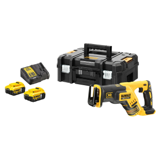 Scie sabre XR Brushless 18V + 2 batteries 4 Ah + chargeur en coffret T-STAK II  - DCS367P2-QW-Lire la description
