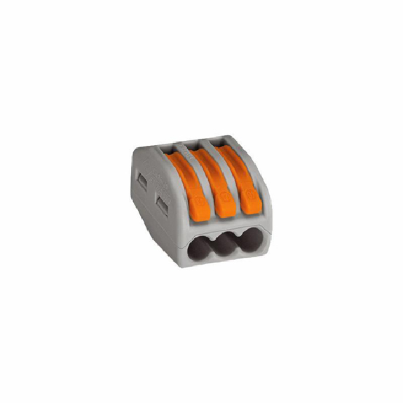 Borne pour boîte de dérivation CLASSIC avec leviers 250mm² gris 03 conducteurs - 222-413 Borne pour boîte de dérivation CLASSIC avec leviers 250mm² gris 03 conducteurs - 222-413-Lire la description