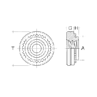 Ecrou a sertir Inox M5 -2 14/10-Lire la description