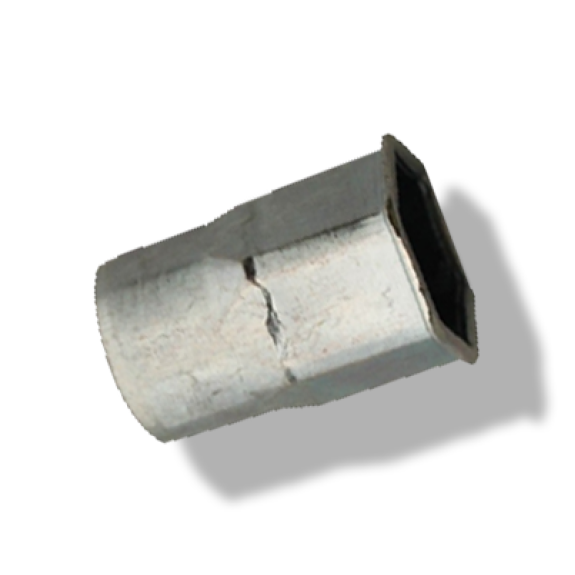 Ecrou a sertir Borgne Demi-Hexagonal Inox M10 L (3.5-6.0)-Lire la description