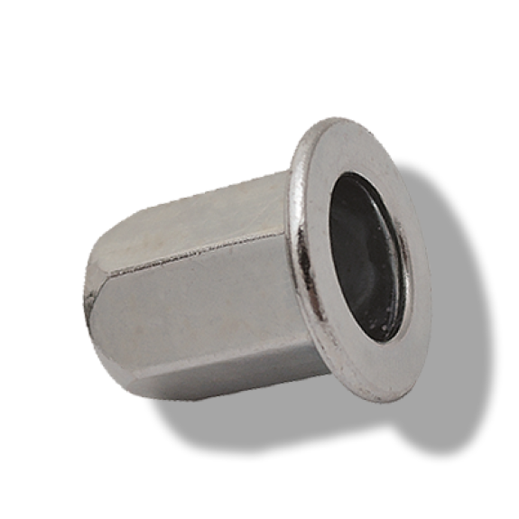 Ecrou a sertir Borgne Hexagonal Acier M5 L (2.0-4.5)-Lire la description