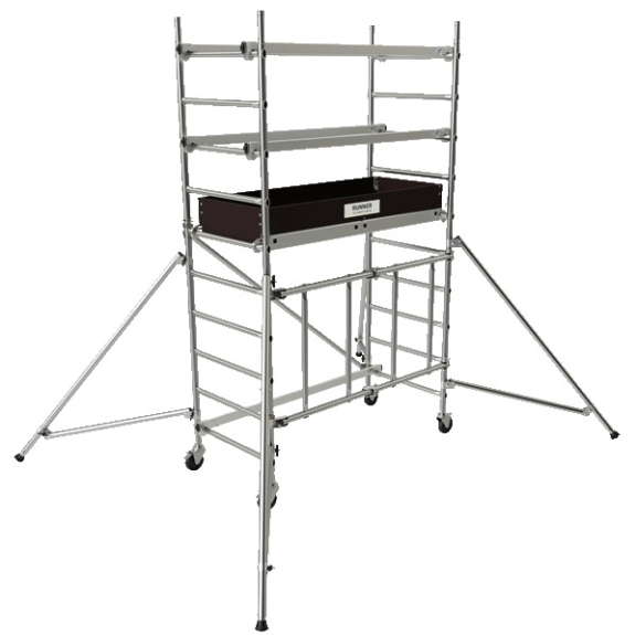 Échafaudage pliant 26m en aluminium-Lire la description