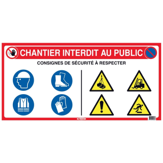 Panneau signalétique 4 en 1-Lire la description