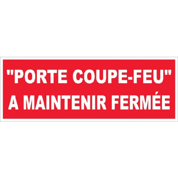 Plaque porte coupe feu à mainir fermée rigide 330x120mm  - 4140520-Lire la description