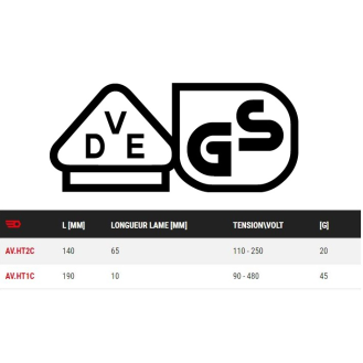 Tournevis détecteur basse sion 90-480V longueur 190mm  - AV.HT1CPB-Leer más