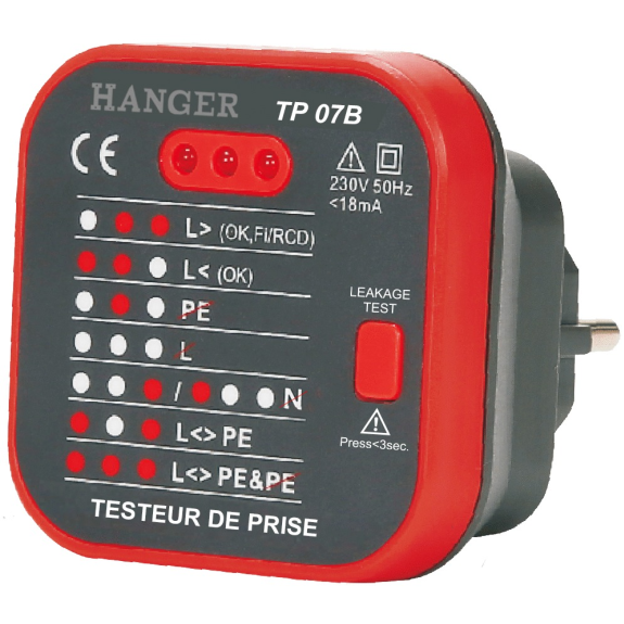 Testeur de prises Rcd TP 07B  - 180009-Lire la description