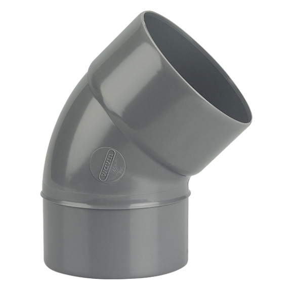 Coude PVC Mâle Femelle 45° D125  - 3026044-Lire la description