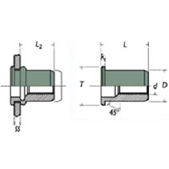 Ecrou a sertir Cranté Acier M10 L (3-6)-Lire la description