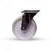 Roulette pivotante finition polie