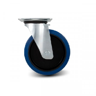 Roulette pivotante monture acier-Lire la description