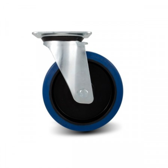 Roulette pivotante monture acier-Lire la description