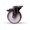 Roulette avec frein acier inoxydable