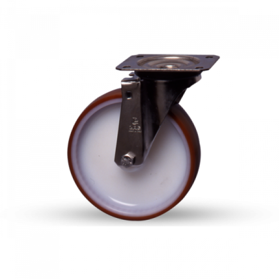 Roulette pivotante acier inoxydable-Lire la description