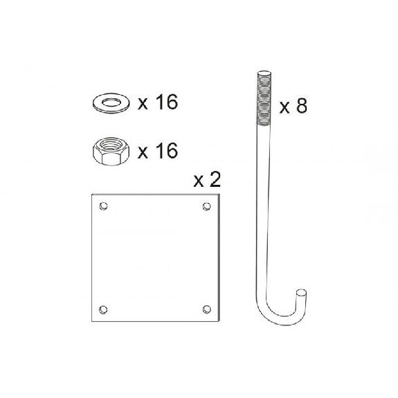 Kit de pose pour portique et demi-portique pivotant universel-Lire la description