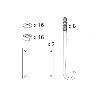Kit de pose pour portique et demi-portique pivotant universel-Lire la description