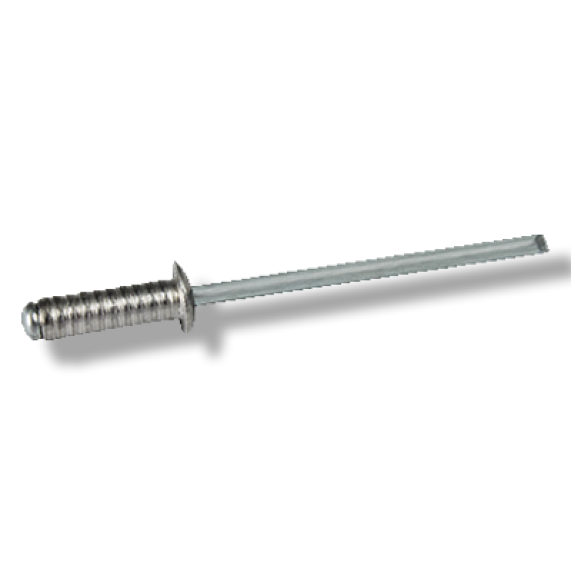 Rivet Cannelé Aluminium Tige Acier Tête Plate 4X16-Lire la description