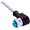 M12A Fem Coudé 4p; Câble PVC 4 fils 2m