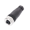 M12A Fem Droit 4p; Bornes à vis (x4) 0.14-0.75mm², Ø4-6mm Pg7