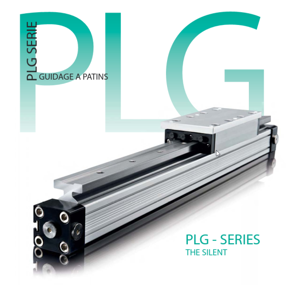 Cilindro PLG - Serie Guida a Pattini grigio/acciaio Ø 50 corsa: 650 mm-Leggi tutto