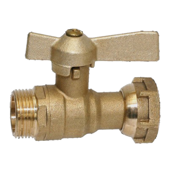Robinet droit pour compteurs d'eau Femelle 3/4 Mâle 3/4  - B02-RC2020-Lire la description