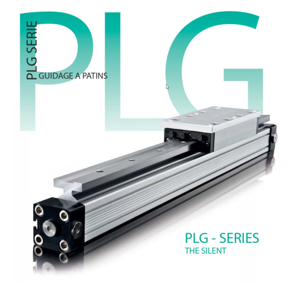 Zylinder PLG - Serie Führung mit Schlitten grau/stahl Ø 32 Hub: 250 mm-Beschreibung lesen