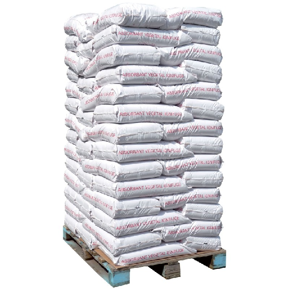 Absorbente vegetal ignífugo (absorbente mineral industrial y vial)-Leer más