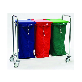 Trolley trägt 3 Taschen mit Pedal-Beschreibung lesen