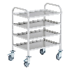 Mobiler Wagen mit 4 Tabletts