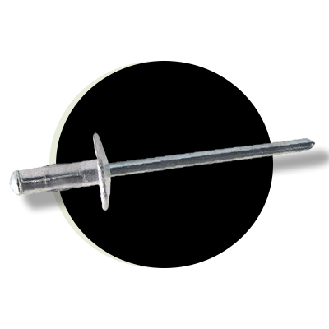 Rivet Multiserrage Aluminium Tige Acier Tête Extra-Large 4.8X25-Lire la description