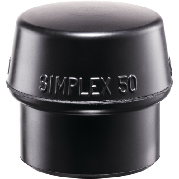 Tête de maillet à frappe amortie SIMPLEX D. de la tête 60 mm caoutchouc noir mi-dur  1,00 PCE-Leggi tutto