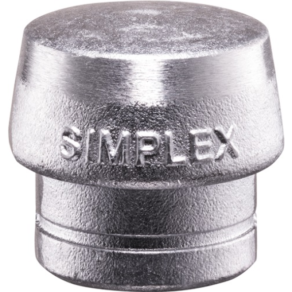 Tête de maillet à frappe amortie SIMPLEX D. de la tête 30 mm métal tendre, argent, dur 1,00 PCE Tête de maillet à frappe amortie SIMPLEX D. de la tête 30 mm métal tendre, argent, dur 1,00 PCE-Lire la description