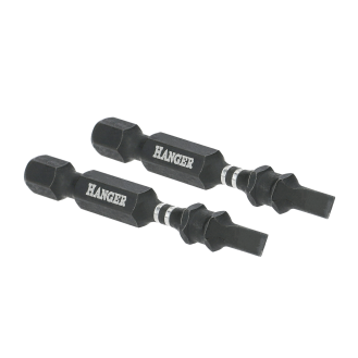2 embouts impact 1/4'' plat 55 mm longueur 50 mm - HANGER - 134058-Lire la description